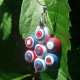 red white and blue jewelry, fourth of July necklace, cluster necklace