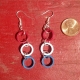 red white and blue dangle, red white and blue jewelry, american girl