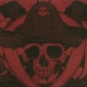 macabre art, pirate print, canvas wall art, handmade Halloween, skeleton pirate