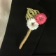 flower pin boutonniere, mens wedding flower, groom wedding, wedding keepsake