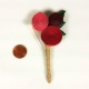 funky boutonniere, paper wedding flowers, eco chic wedding, handmade boutonniere