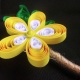mens wedding boutonniere, yellow flower, paper quill flower, paper buttonhole