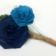 paper rose boutonniere, two quilled roses, paper flower, paper boutonniere