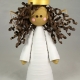 4 inch tree topper, african american angel, multicultural angel, hispanic angel