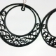 quilling jewelry, paper filigree, large hoops, crescent earrings, dangle hoops