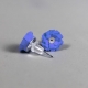 tiny flowers, flower earrings, blue flower earrings, blue flower studs, marina