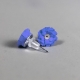 Marina Blue Flower Studs Paper Earrings tiny flowers, flower earrings, blue flower earrings, blue flower studs, marina