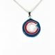 Chicago C Necklace, Paper Quilling Jewelry Chicago necklace, Chicago jewelry, Chicago C necklace, c necklace, Chicago Cubs