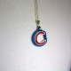 Chicago C Necklace, Handmade from Paper Chicago Cubs necklace, Chicago Cubs jewelry, Chicago girl, Chicago gift