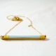 Gold and Turquoise Horizontal Bar Paper Necklace