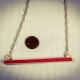 1st anniversary, grenadine red, eco friendly necklace, eco chic necklace