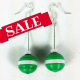 green ornament earrings, red ornament earrings, Christmas ornament earrings