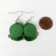 Green Spiral Paper Filigree Earrings, paper quilling paper quilling, paper quilled jewelry, paper quill earrings, handmade earrings