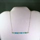 horizontal bar necklace, bar necklace, long bar necklace, skinny bar necklace