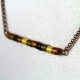 minimalist necklace, paper quill beads, gold beads, copper and gold, for her