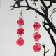 Rose Drop Earrings dangle roses, quilled roses, paper rose earrings, paper quilling earrings