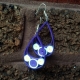 handmade paper earrings, purple earrings, unique earrings, purple dangle earring