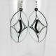 architectural earrings, black and white earrings, structured earrings