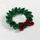 Christmas Wreath Quilled Pendant Pin, red bow wreath pendant, wreath pin, wreath necklace, Christmas pin, wreath brooch