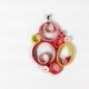 deco pendant, deco necklace, modern necklace, geometric shapes, quill pendant