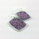 rectangle paper filigree earrings, paper quilled rectangle earrings