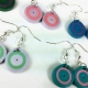 striped earrings, summer colors, multiple color choices, pick your colors