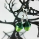 handmade earrings, paper jewelry, acorn jewelry, acorn jewellery, moss green