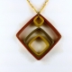 paper jewelry, art deco necklace, diamond shape necklace, square necklace