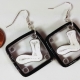 quilled earrings, socks earrings, white socks earrings, white sock, white sox
