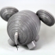 elephant statuette, small elephant, paper elephant, elephant figurine