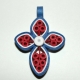 handmade cross pendant, paper quilled cross, cross necklace, quilling jewelry