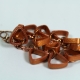 Copper Cluster Earrings Quilling Triangles, rose gold chain geometric jewelry, art deco earrings, dangle earrings, modern earrings