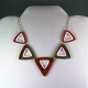 Modern Christmas Jewelry Set Paper Triangles, necklace paper quilling, quilling Christmas, unique Christmas, paper jewelry, xmas gift