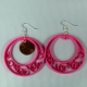crescent hoop earrings, quilled hoops, handmade hoop earrings, filigree earrings