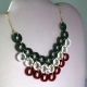 Christmas necklace, red and green necklace, paper quilling necklace