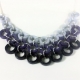 Eco Chic Bib Necklace Paper Quilling Chainmaille Cluster, Purple cluster necklace, handmade necklace, pink necklace, black white necklace