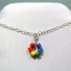 rainbow necklace, minimalist necklace, ecofriendly choker, ecofriendly necklace