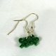 clover earrings, handmade clover earrings, dangle shamrock, tiny shamrocks