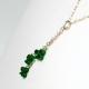 irish jewelry, sterling silver necklace, three leaf clover necklace