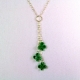 clover y necklace, sterling silver clover, sterling silver shamrock, tiny clover