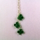 three shamrock necklace, shamrock drop necklace, shamrock y necklace