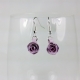 origami rose earrings, origami rose jewelry, paper anniversary gift for her