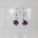 Purple Rose Quilling Paper Anniversary Gift origami rose earrings, origami rose jewelry, paper anniversary gift for her