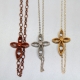 Dainty Sideways Cross Necklace Quilling, copper, silver, gold womens jewelry, silver cross, Christian jewelry, religious jewelry, gift for her