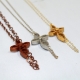 Dainty Sideways Cross Necklace Quilling, copper cross off center cross, delicate cross, intricate cross, horizontal cross, eco chic