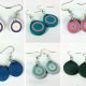 minimal paper quilling handmade earrings dangle, minimal earrings, quill jewelry