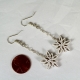 handmade snowflake jewelry, ecofriendly earrings, paper anniversary gift