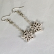 dangle snowflake earrings, snowflake earrings, paper quill snowflake earrings