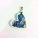 first anniversary gift  paper heart jewelry, blue heart, bridesmaid gift
