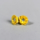Handmade Paper Flower Studs Earrings sunflower studs, tiny flower earrings, little flower earrings, silver posts
